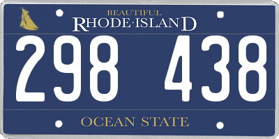 RI license plate 298438