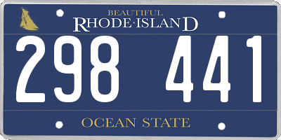 RI license plate 298441
