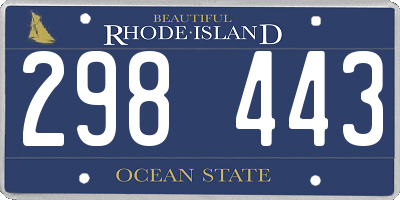 RI license plate 298443
