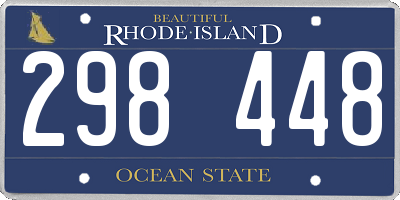 RI license plate 298448