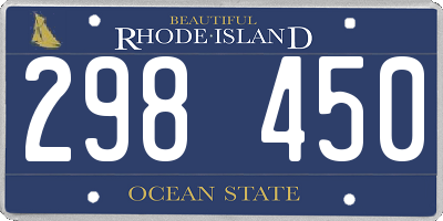 RI license plate 298450