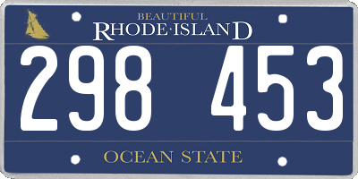RI license plate 298453