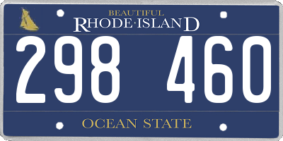 RI license plate 298460