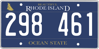 RI license plate 298461