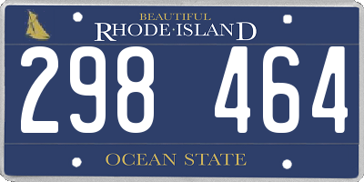 RI license plate 298464