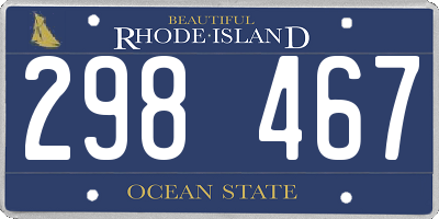 RI license plate 298467