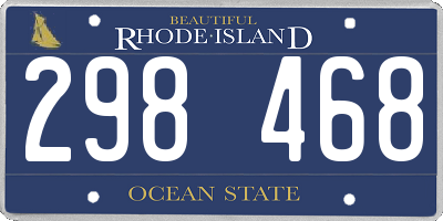 RI license plate 298468