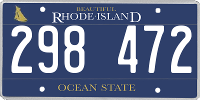 RI license plate 298472