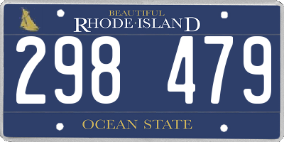 RI license plate 298479