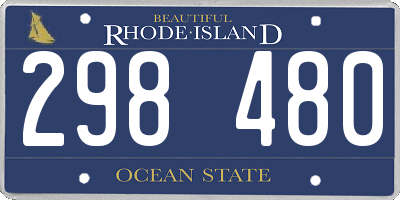 RI license plate 298480