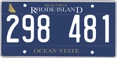 RI license plate 298481