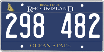 RI license plate 298482