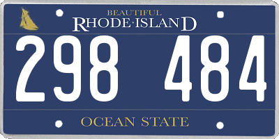 RI license plate 298484