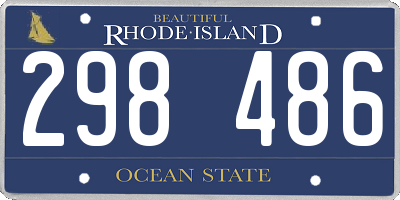 RI license plate 298486