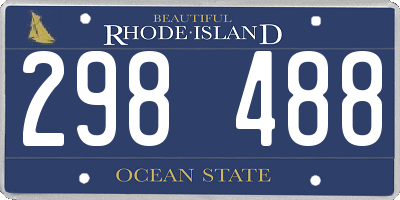 RI license plate 298488