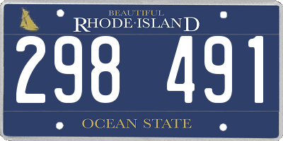RI license plate 298491