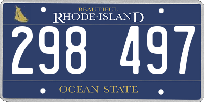 RI license plate 298497