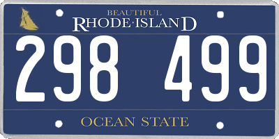 RI license plate 298499