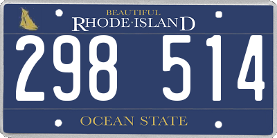 RI license plate 298514