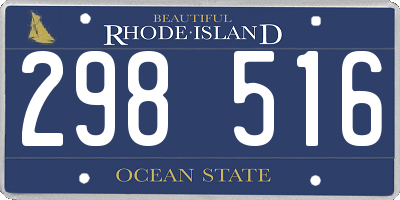 RI license plate 298516
