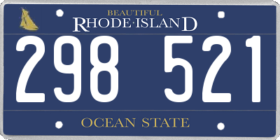 RI license plate 298521