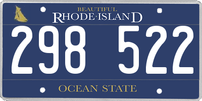 RI license plate 298522