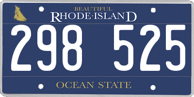RI license plate 298525