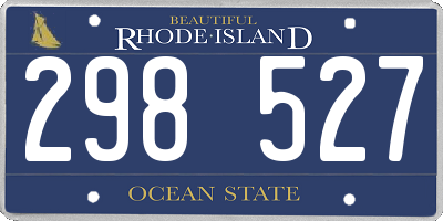RI license plate 298527