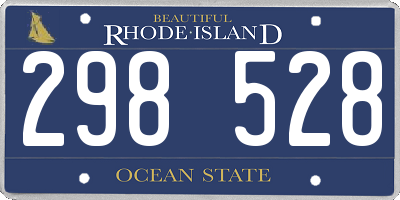 RI license plate 298528