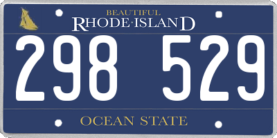 RI license plate 298529