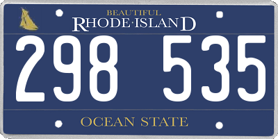 RI license plate 298535
