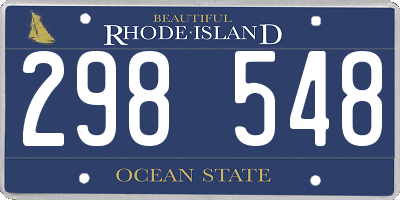 RI license plate 298548