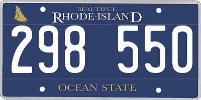RI license plate 298550