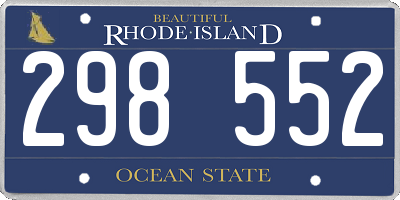 RI license plate 298552