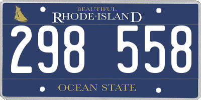 RI license plate 298558