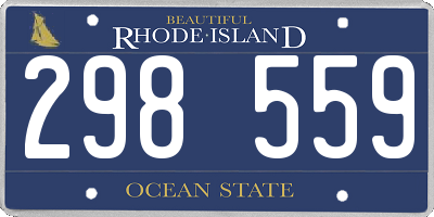 RI license plate 298559