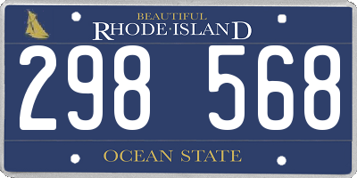 RI license plate 298568