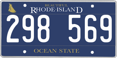 RI license plate 298569