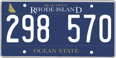 RI license plate 298570