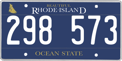 RI license plate 298573