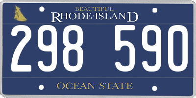 RI license plate 298590
