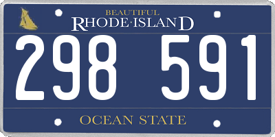 RI license plate 298591