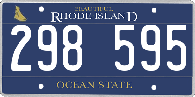 RI license plate 298595