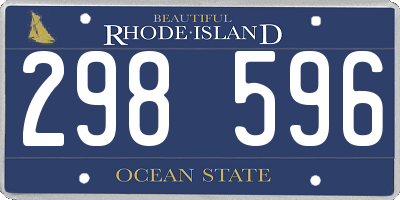 RI license plate 298596