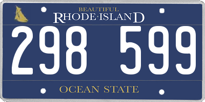 RI license plate 298599