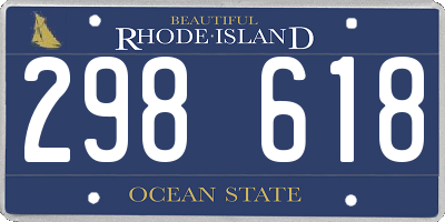 RI license plate 298618