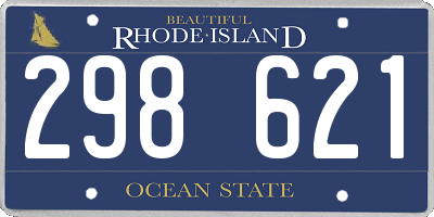 RI license plate 298621