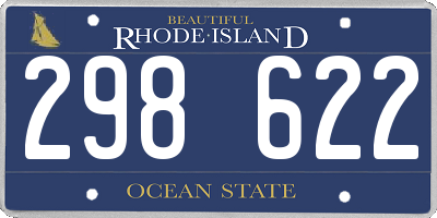 RI license plate 298622