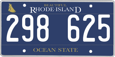 RI license plate 298625
