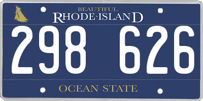 RI license plate 298626